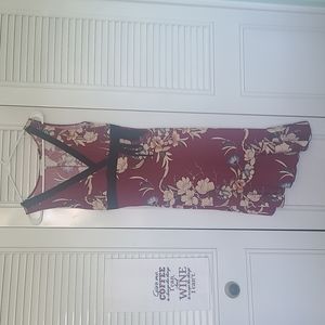 Asymmetrical dress, floral, great for parties